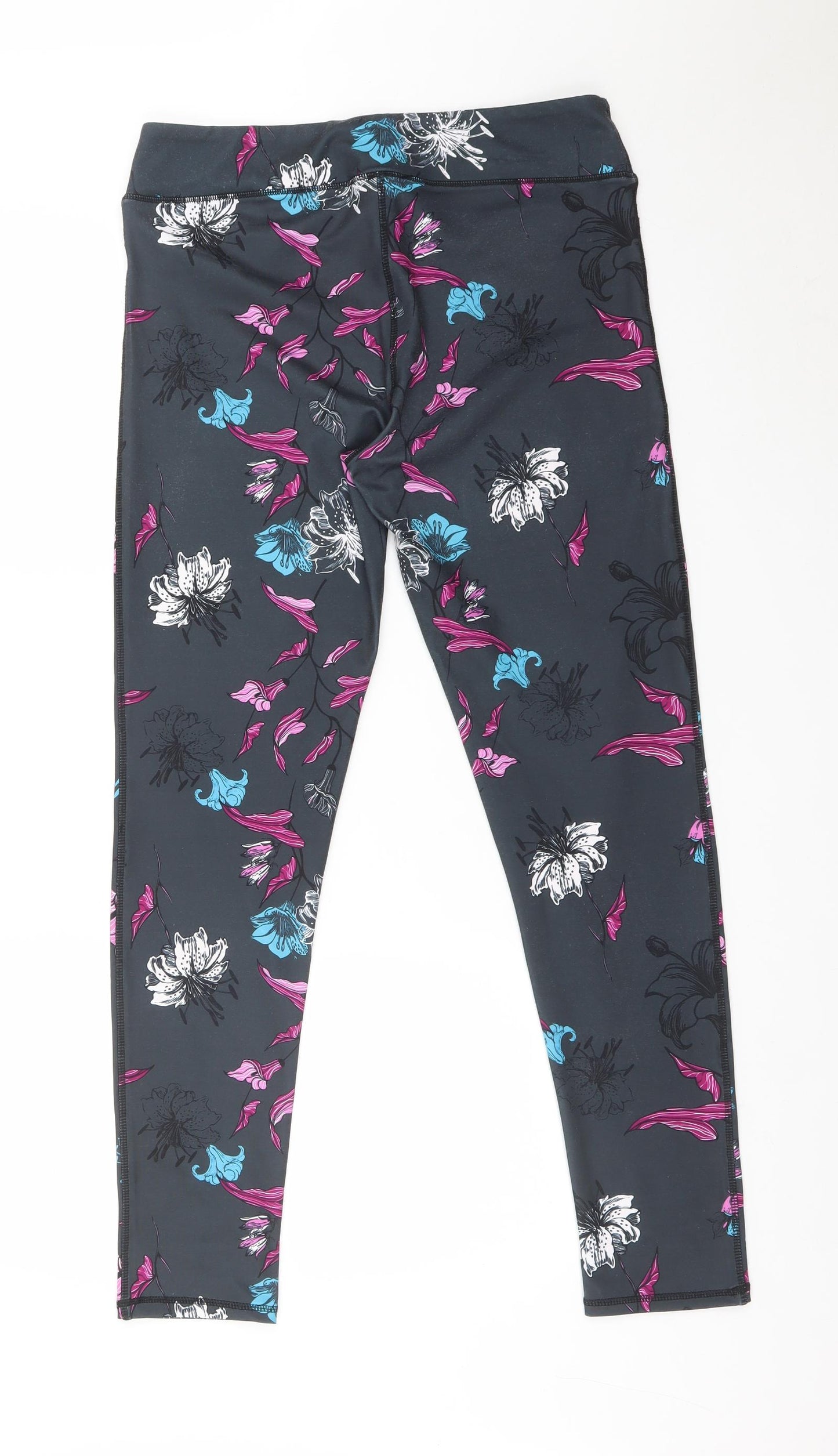 TZ Womens Multicoloured Floral   Leggings Size 14 L29 in