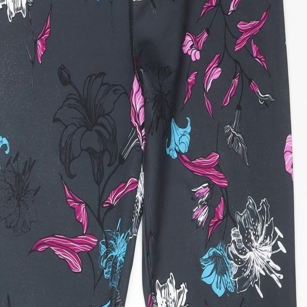 TZ Womens Multicoloured Floral   Leggings Size 14 L29 in