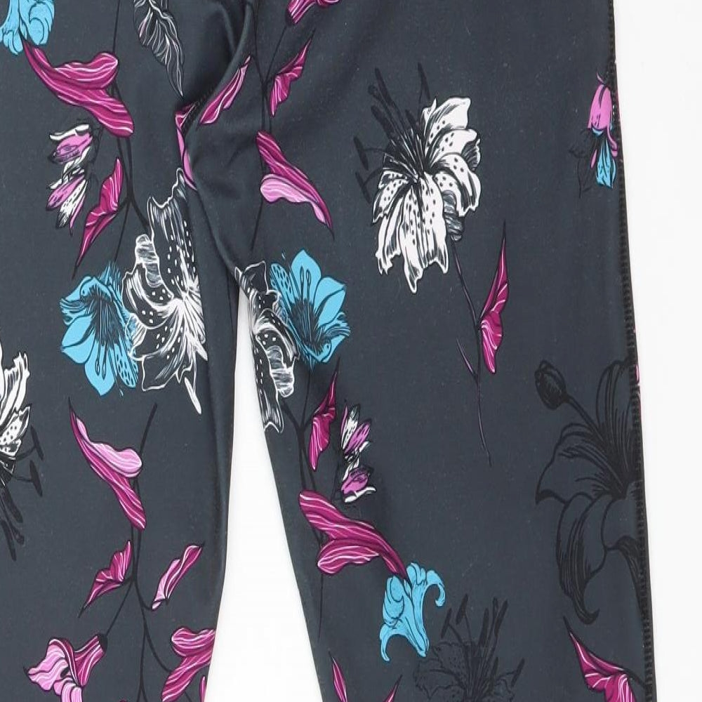 TZ Womens Multicoloured Floral   Leggings Size 14 L29 in