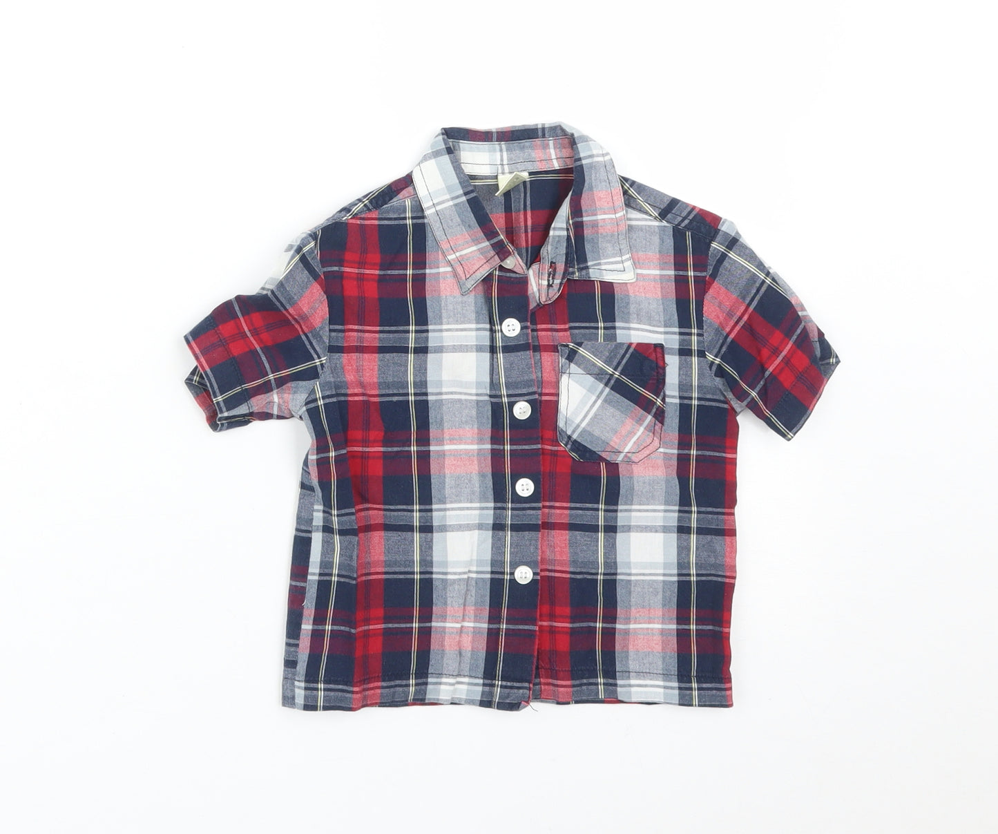 TINY TED Boys Multicoloured Check  Basic Button-Up Size 12-18 Months