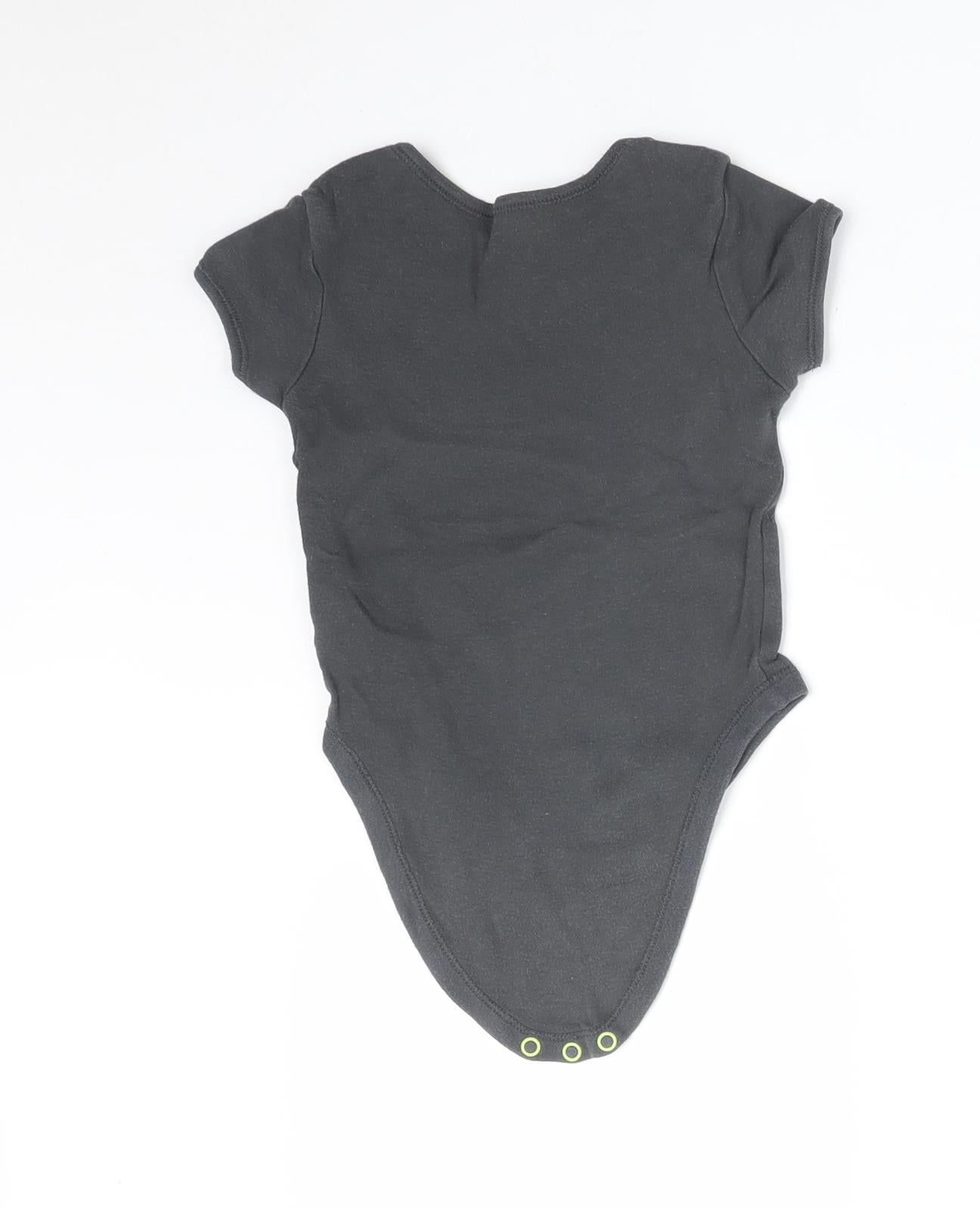 Primark Baby Grey   Babygrow One-Piece Size 12-18 Months  - NICE IS THE NEW COOL!