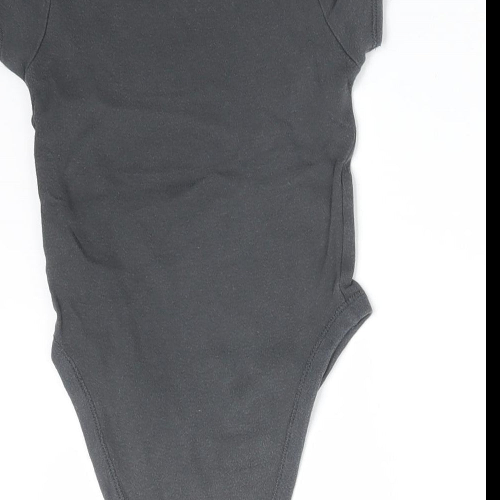 Primark Baby Grey   Babygrow One-Piece Size 12-18 Months  - NICE IS THE NEW COOL!