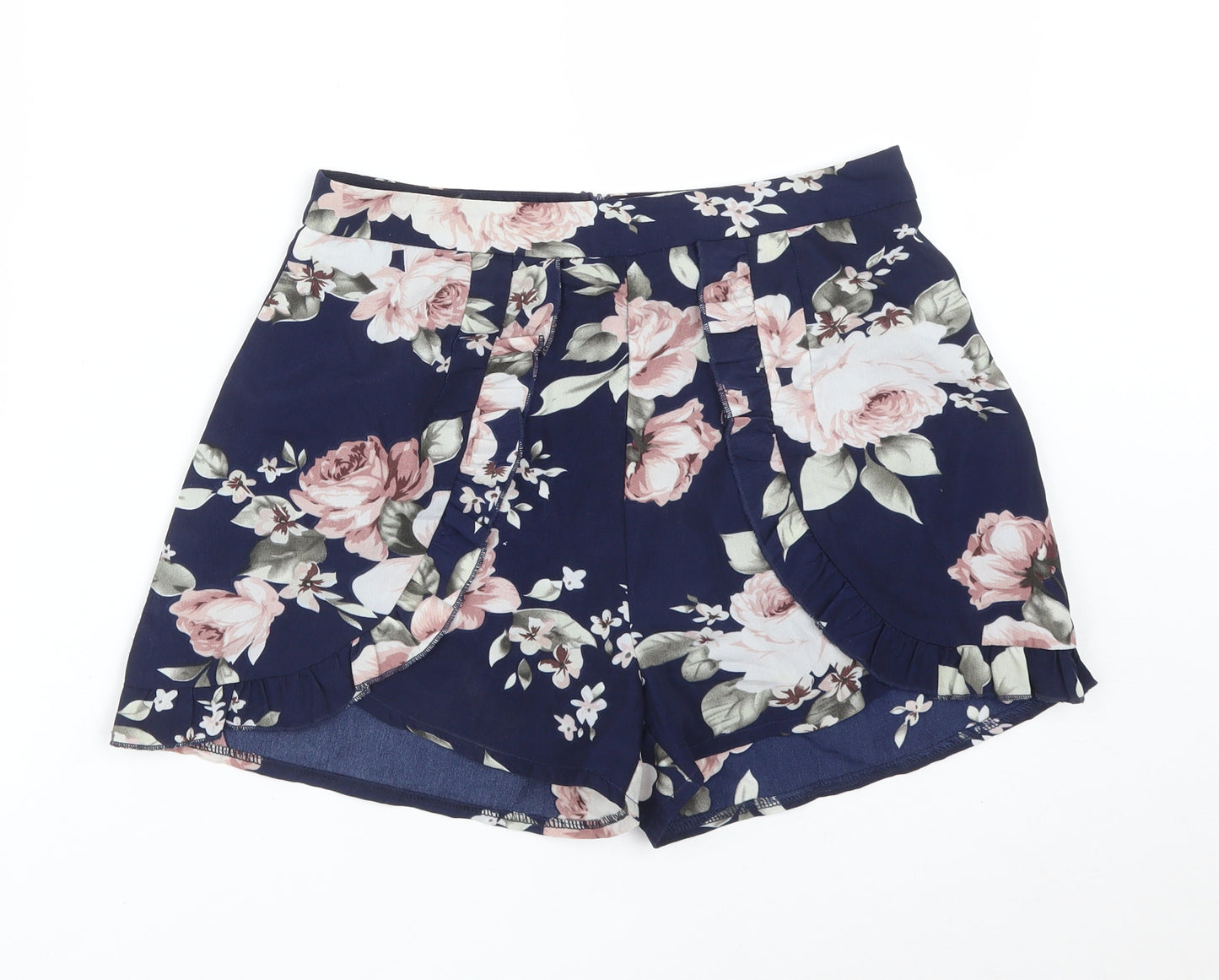 Pink Boutique Womens Multicoloured Floral  Paperbag Shorts Size 10