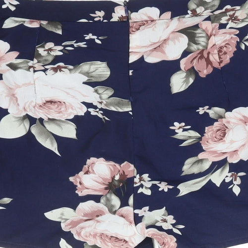 Pink Boutique Womens Multicoloured Floral  Paperbag Shorts Size 10