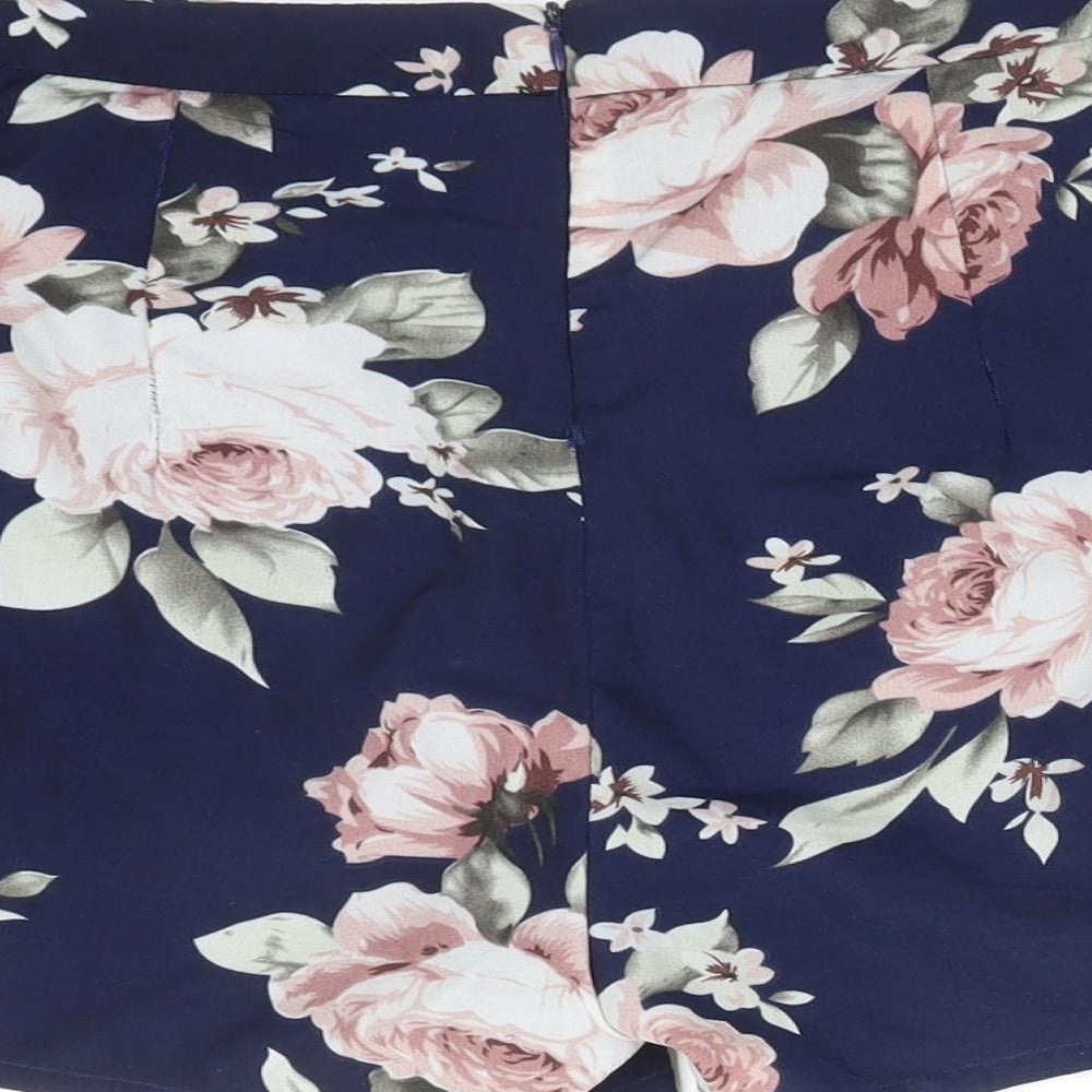 Pink Boutique Womens Multicoloured Floral  Paperbag Shorts Size 10