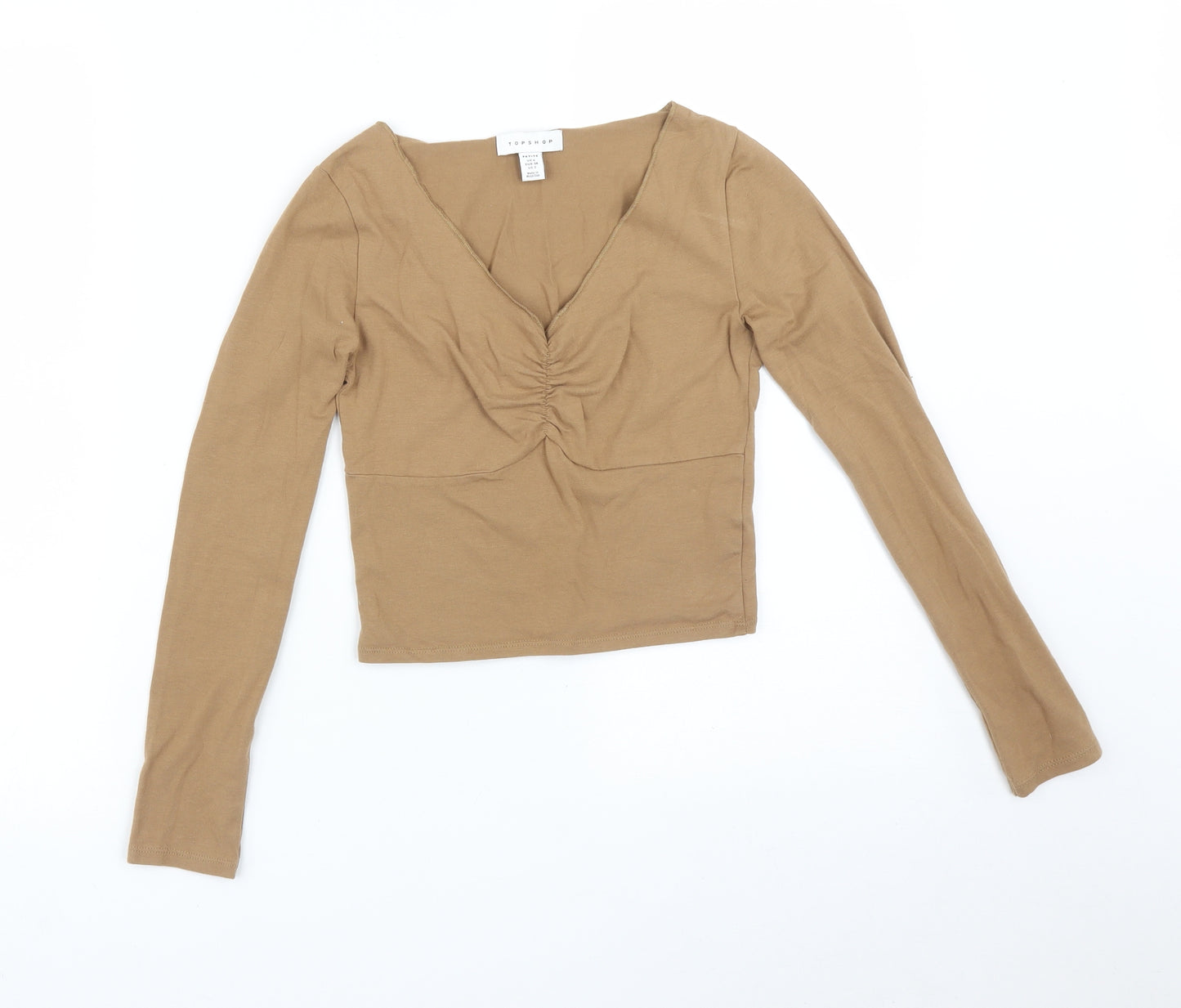 Topshop Womens Brown   Basic T-Shirt Size 6