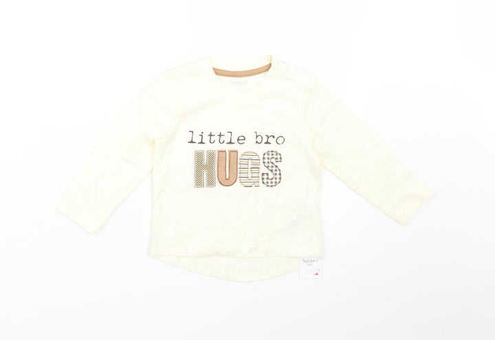 Nutmeg  Yellow   Basic T-Shirt Size 9-12 Months  - LITTLE BRO HUGS