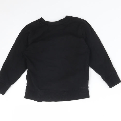 NEXT Girls Black   Pullover Sweatshirt Size 2-3 Years  - HERO