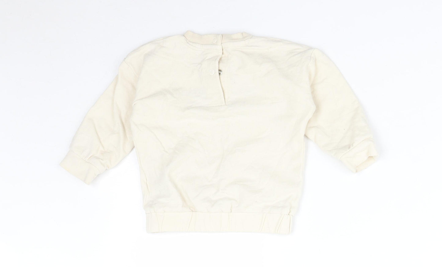 M&S Baby Beige   Pullover Jumper Size 9-12 Months  - LETS BUILD A BIRDHOUSE