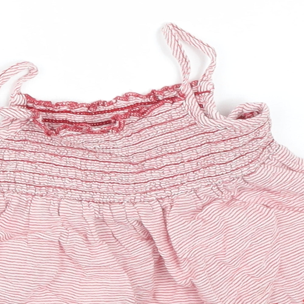 Primark Girls Red Striped  Basic T-Shirt Size 9-12 Months