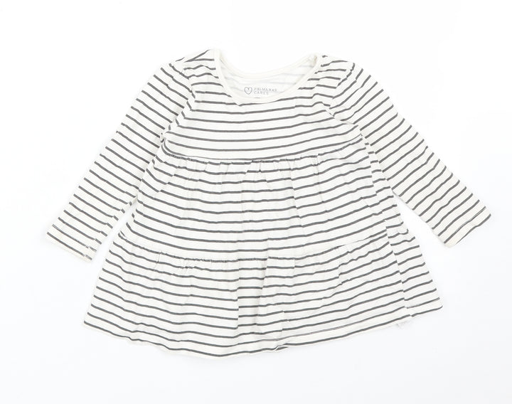 Primark Girls Multicoloured Striped A-Line Size 9-12 Months
