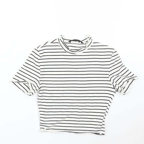 SheIn Womens Multicoloured Striped  Basic T-Shirt Size XS