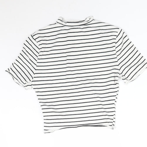 SheIn Womens Multicoloured Striped  Basic T-Shirt Size XS