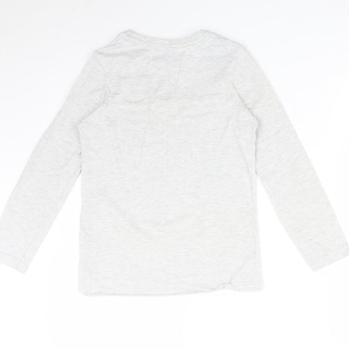 Primark Girls Grey Solid   Pyjama Top Size 11-12 Years  - WAKE ME UP AT THE WEEKEND
