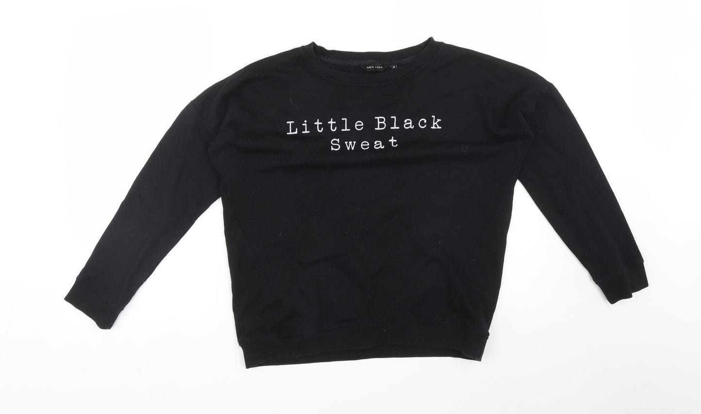 New Look Womens Black   Pullover Sweatshirt Size 12  - LITTLE BLACK SWEAT