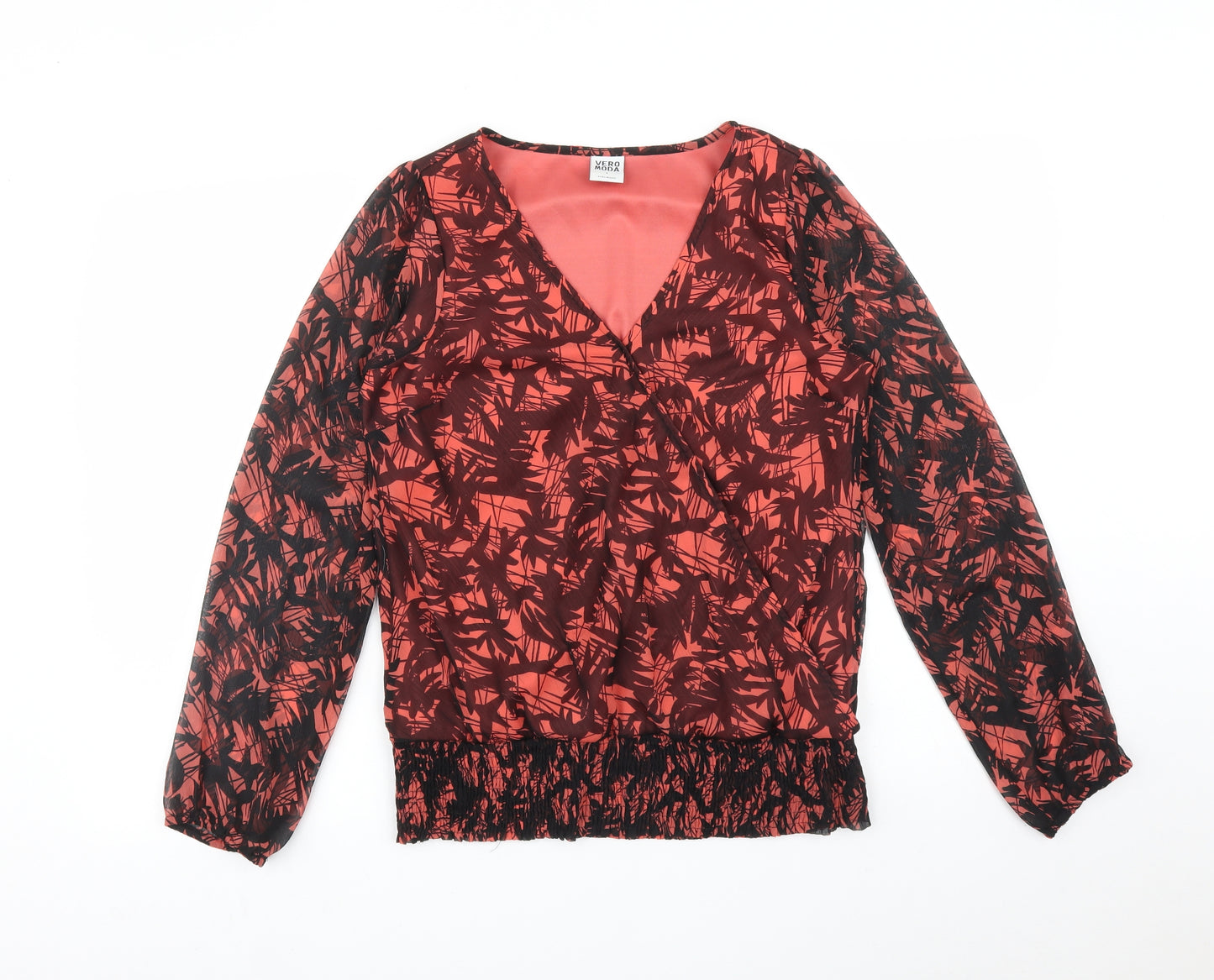 VERO MODA Womens Multicoloured Floral  Basic T-Shirt Size S