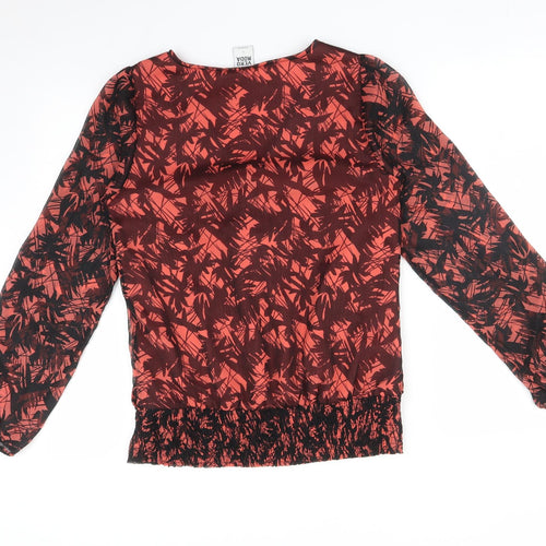 VERO MODA Womens Multicoloured Floral  Basic T-Shirt Size S