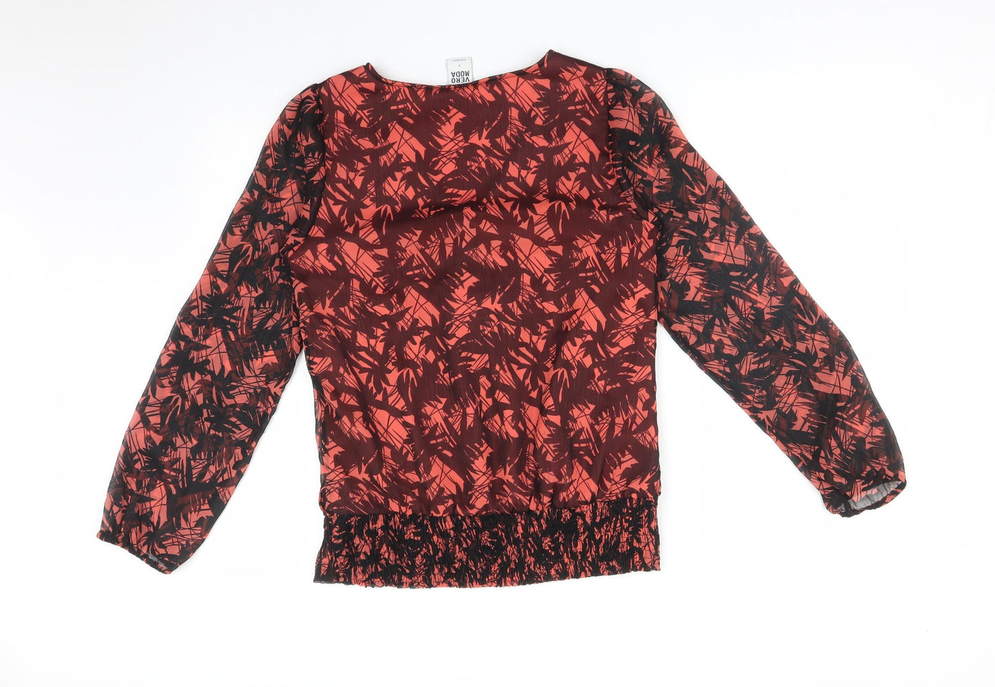 VERO MODA Womens Multicoloured Floral  Basic T-Shirt Size S