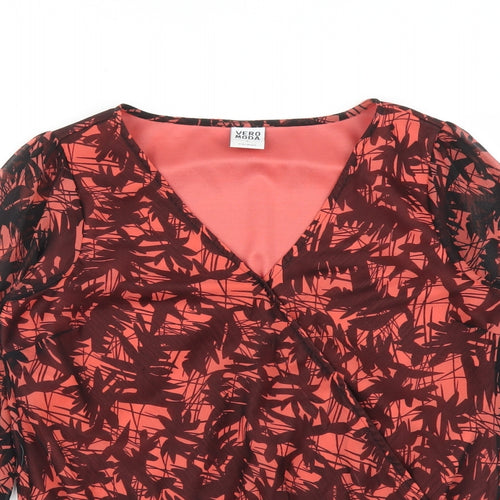 VERO MODA Womens Multicoloured Floral  Basic T-Shirt Size S