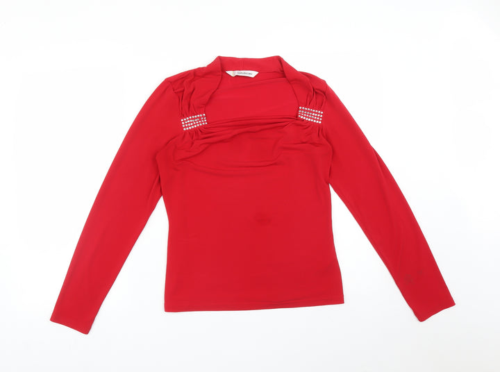 Kaleidoscope Womens Red Basic T-Shirt Size 14