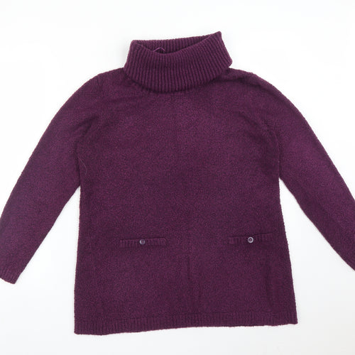 M&Co Womens Purple   Basic T-Shirt Size 16