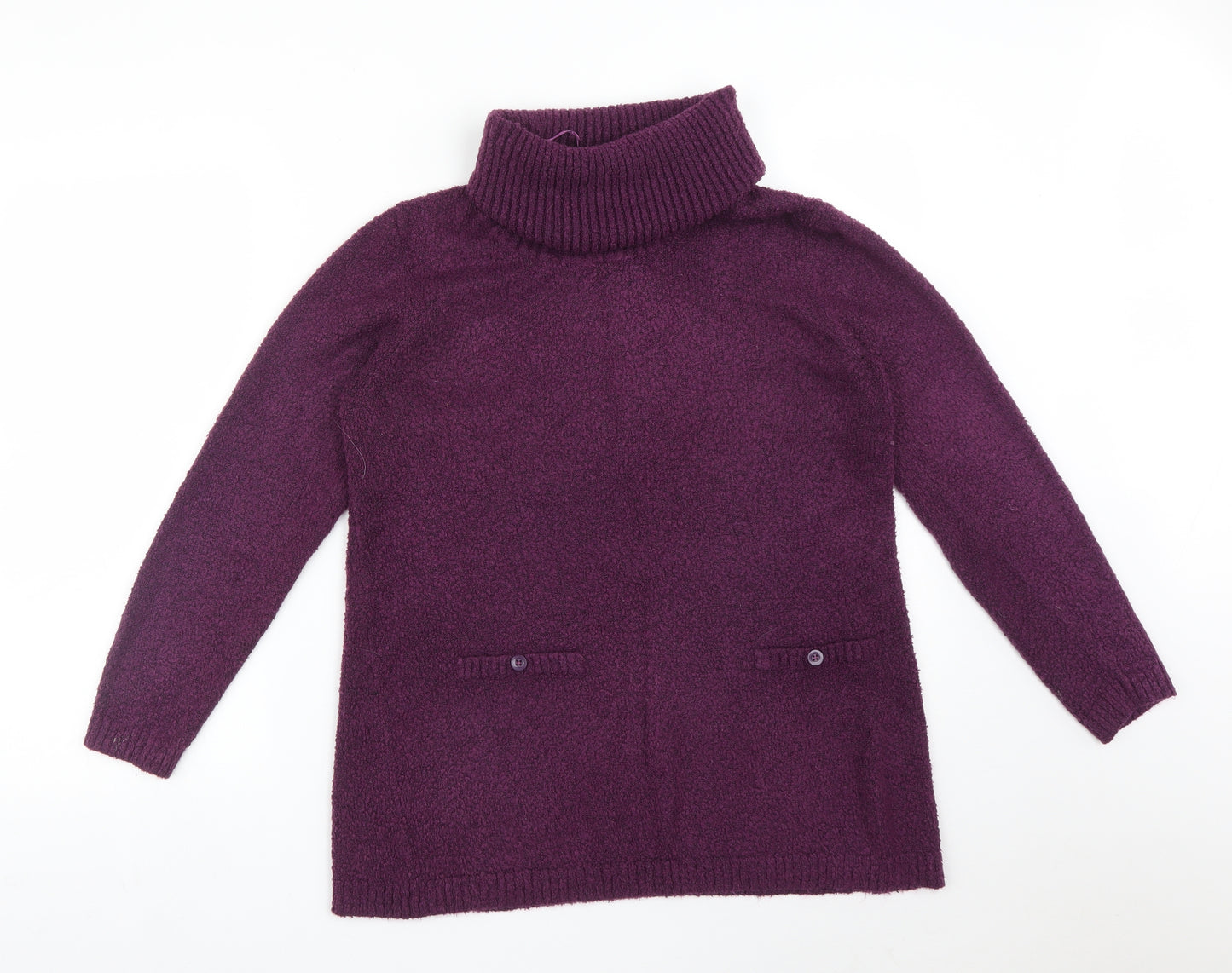 M&Co Womens Purple   Basic T-Shirt Size 16