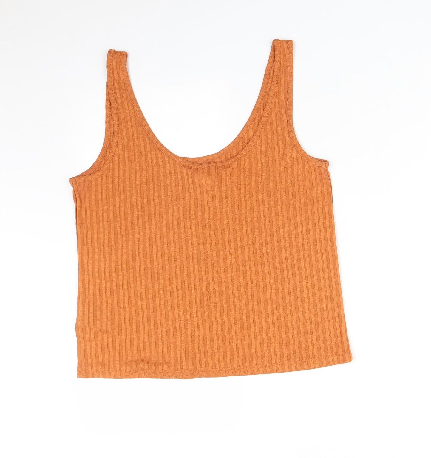 H&M Womens Orange Striped  Basic T-Shirt Size M