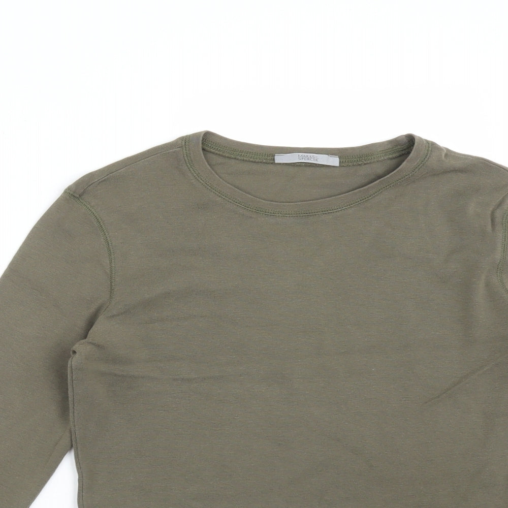 M&S Womens Green   Basic T-Shirt Size 12