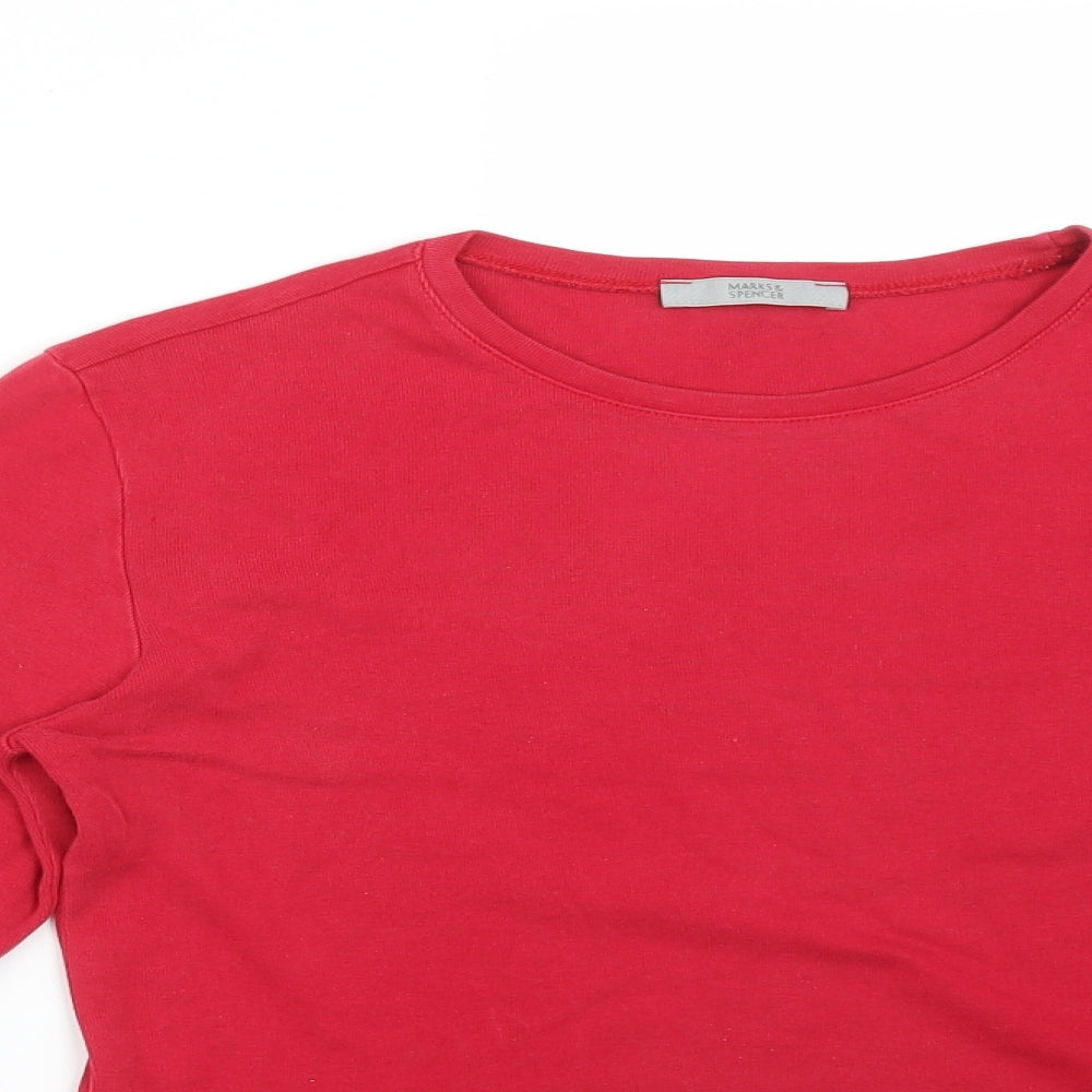 M&S Womens Pink   Basic T-Shirt Size 8