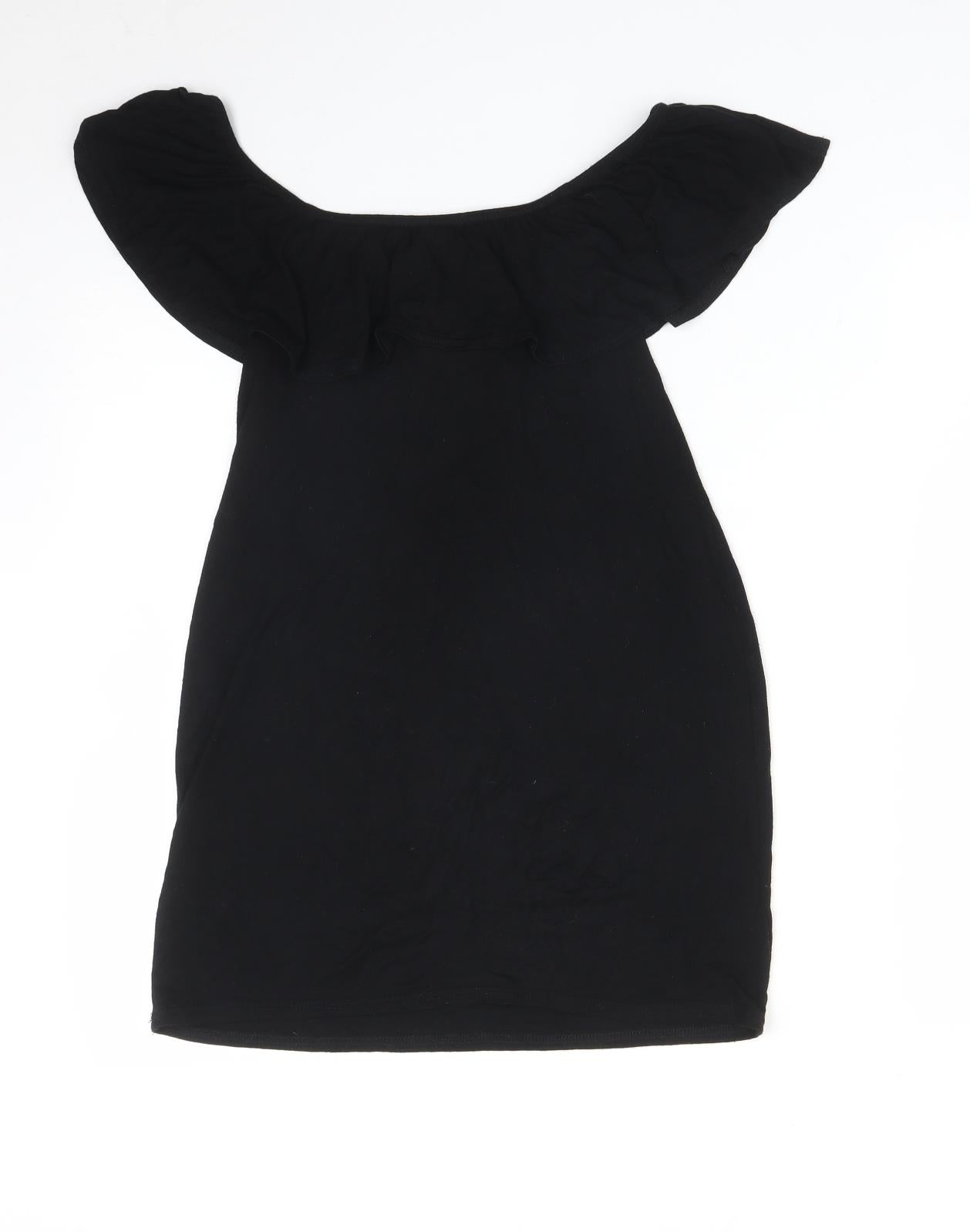 PRETTYLITTLETHING Womens Black   Basic T-Shirt Size 12