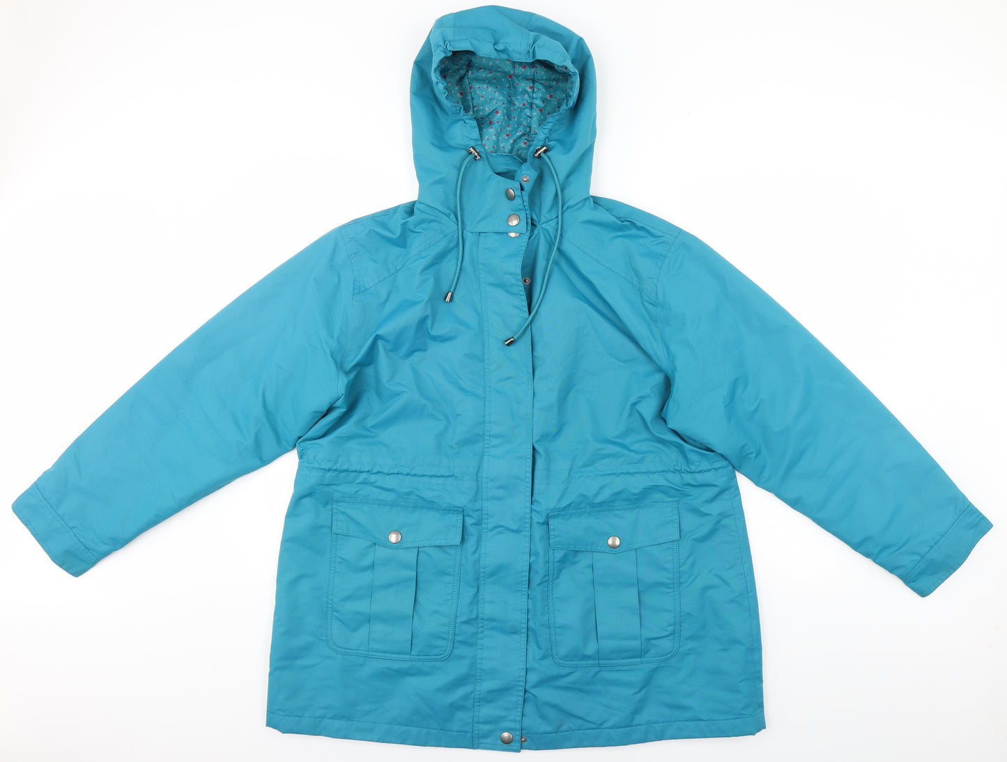 Cotton Traders Womens Blue   Rain Coat Coat Size 20