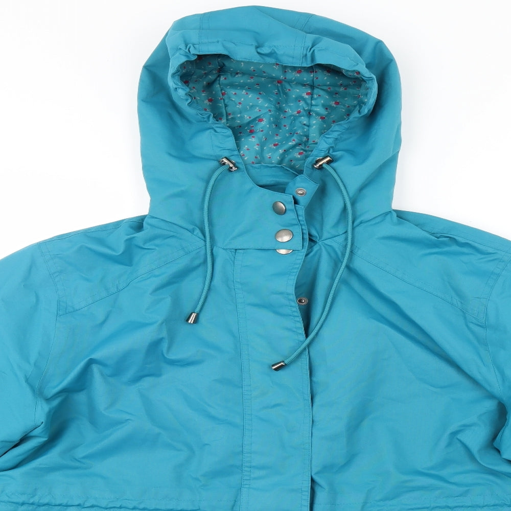 Cotton Traders Womens Blue   Rain Coat Coat Size 20