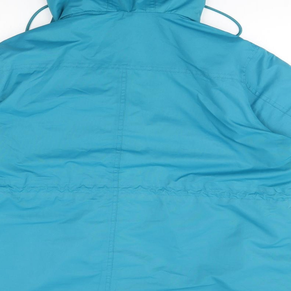Cotton Traders Womens Blue   Rain Coat Coat Size 20