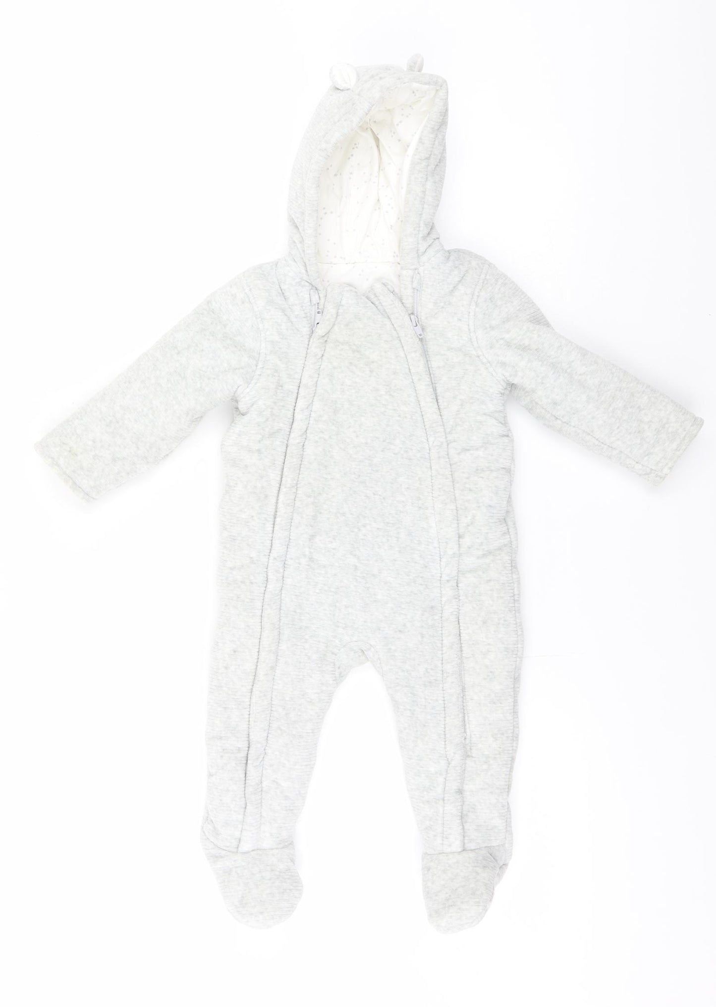 George Baby Grey   Babygrow One-Piece Size 9-12 Months
