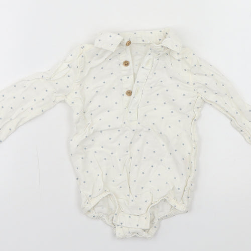 TU Baby White Geometric  Leotard One-Piece Size 9-12 Months