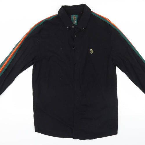 Luke Mens Black    Button-Up