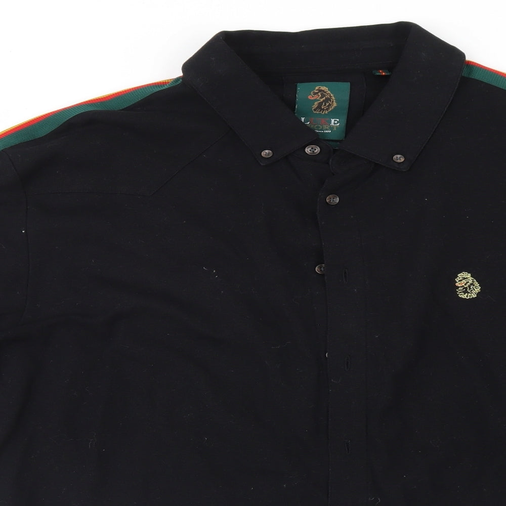 Luke Mens Black    Button-Up