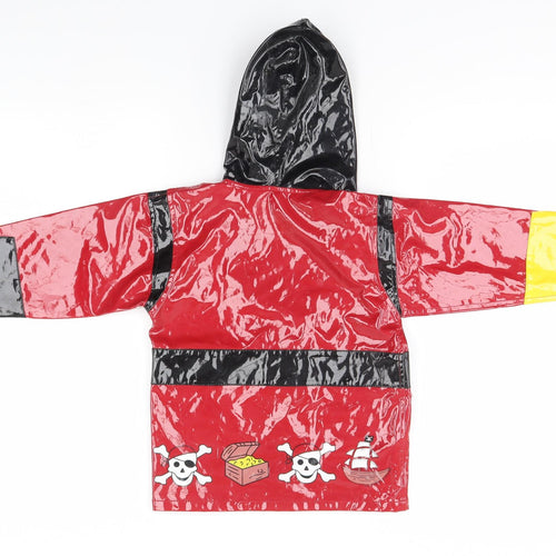 Preworn Boys Red   Rain Coat Coat Size S  - Pirates