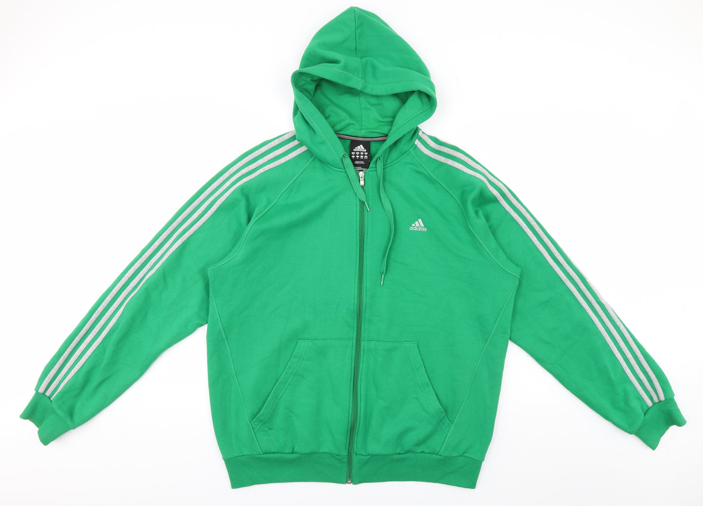 adidas Mens Green   Full Zip Hoodie Size XL