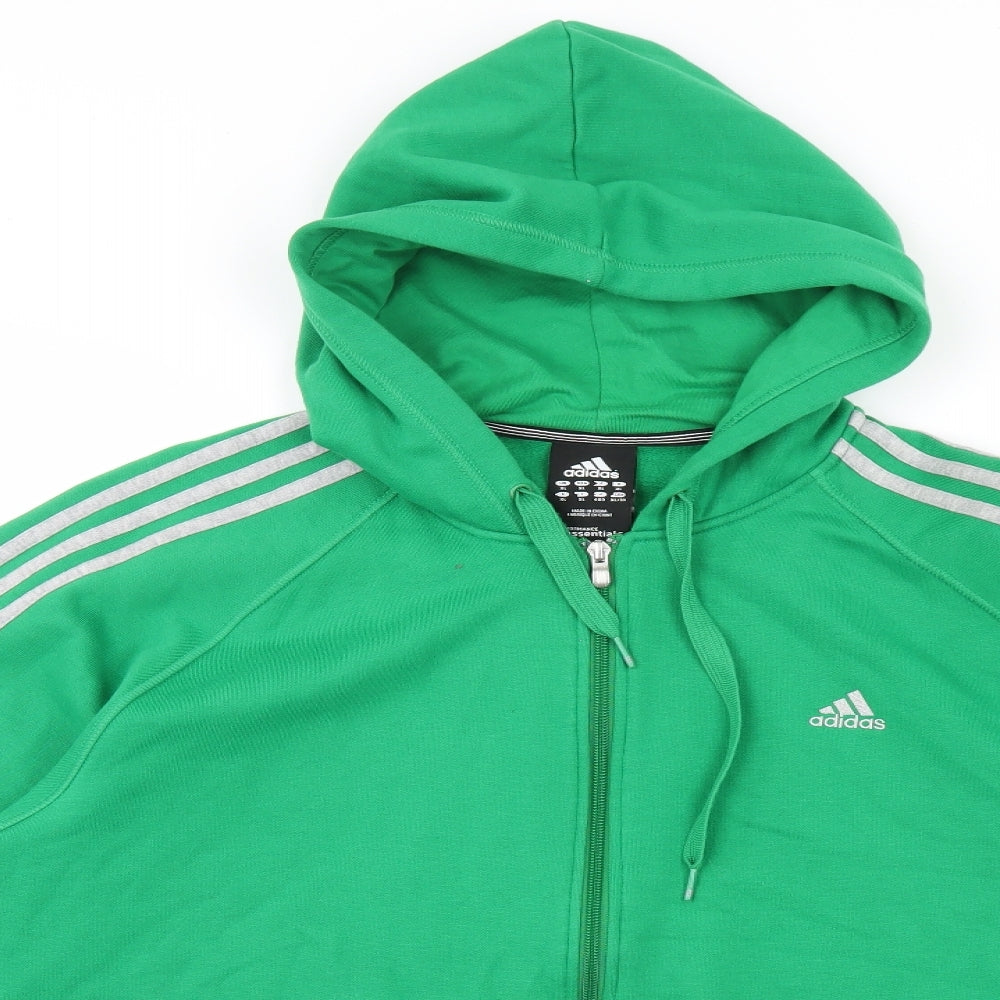 adidas Mens Green   Full Zip Hoodie Size XL