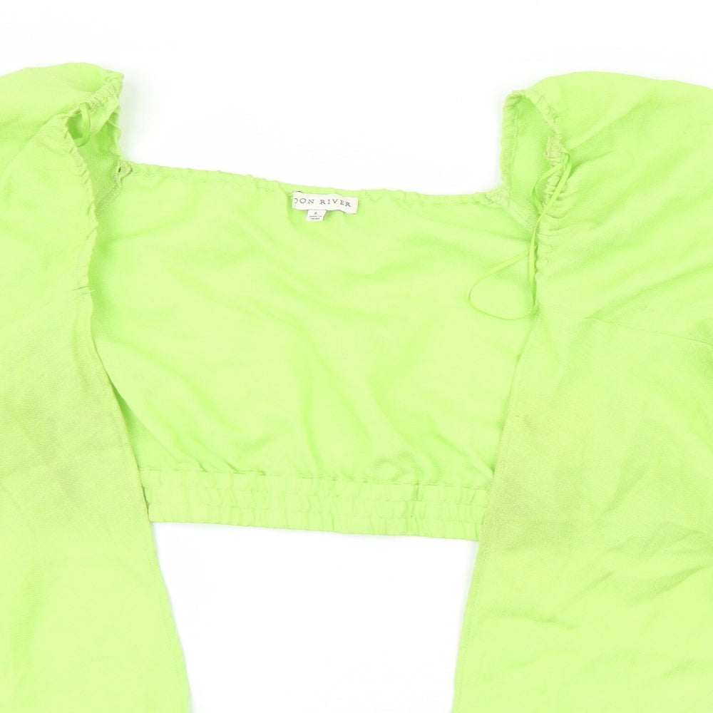 Moon River Womens Green   Basic Blouse Size L