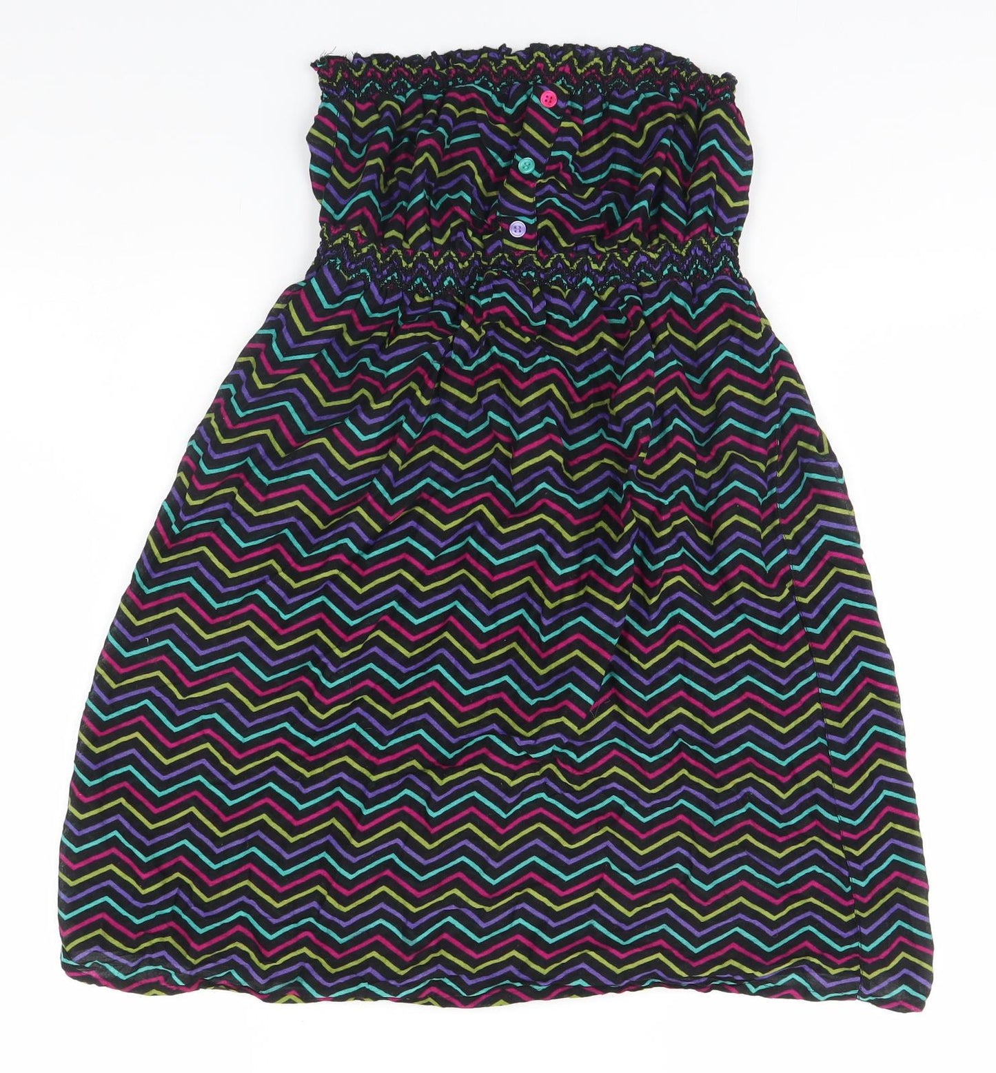 F&F Womens Black Striped  A-Line  Size M