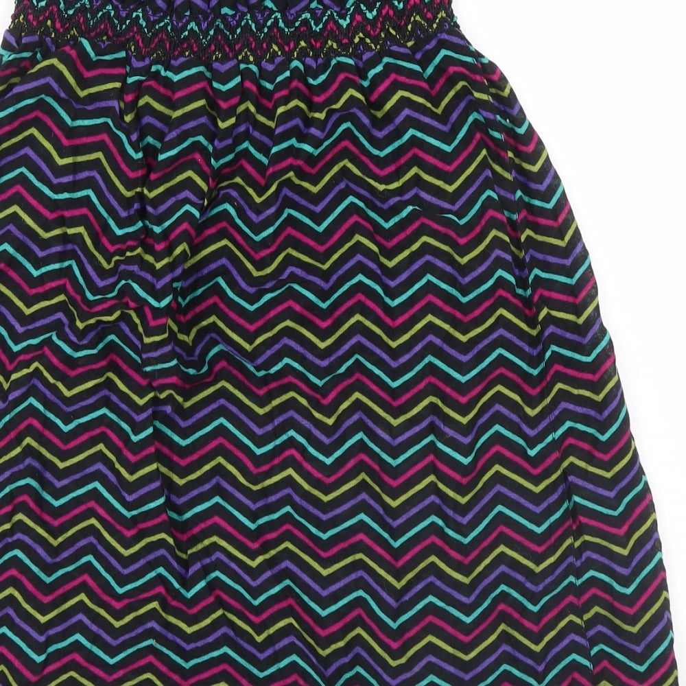 F&F Womens Black Striped  A-Line  Size M