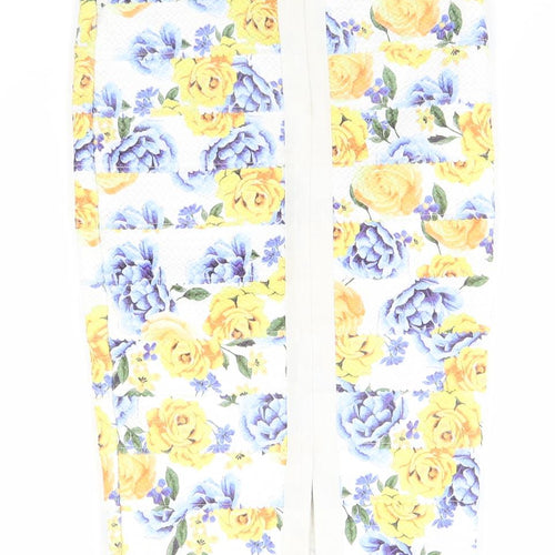 New Look Womens White Floral  Pencil Dress  Size 10
