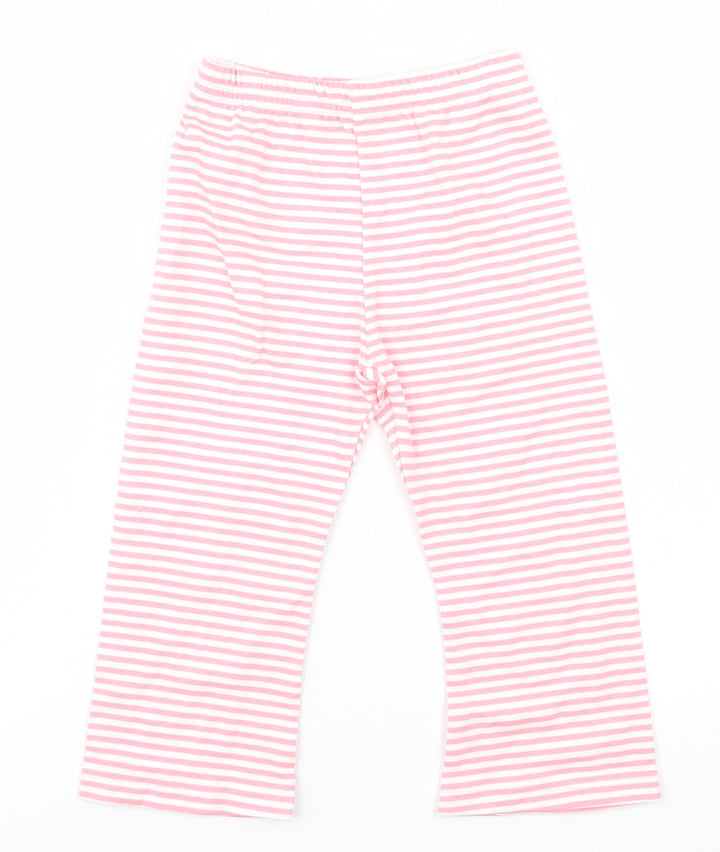 Ladybird Baby Pink Striped Sweatpants Trousers Size 12-18 Months