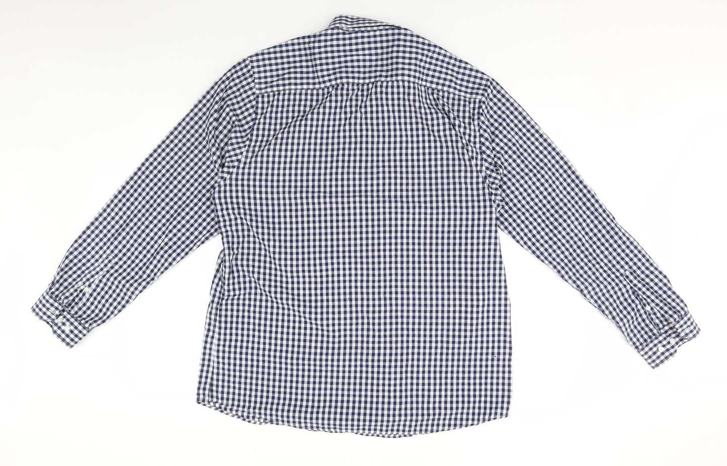 Primark Mens Blue Check   Button-Up Size XL