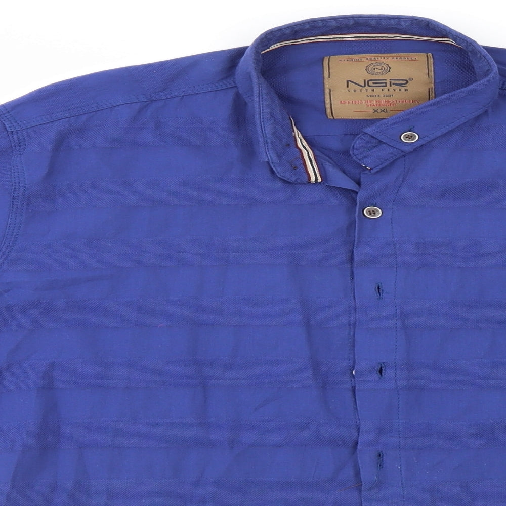 Preworn Mens Blue    Button-Up Size 2XL