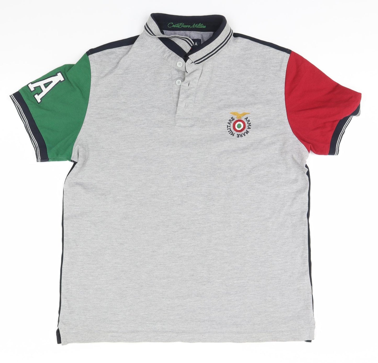 AR-MA Mens Grey    Polo Size 2XL