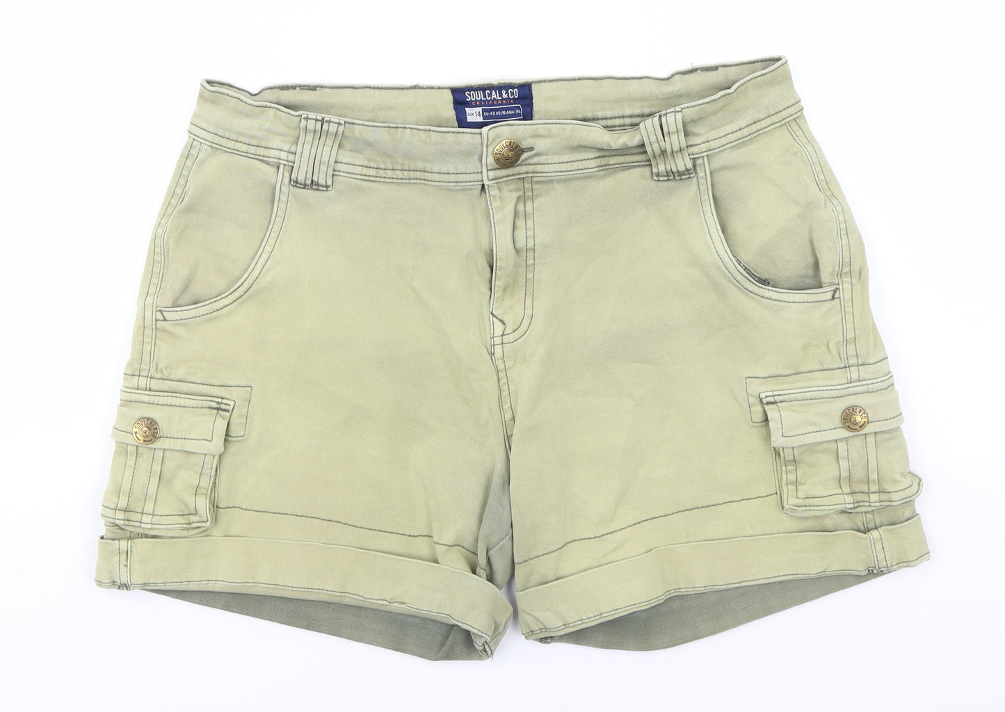SoulCal&Co Womens Beige   Hot Pants Shorts Size 14