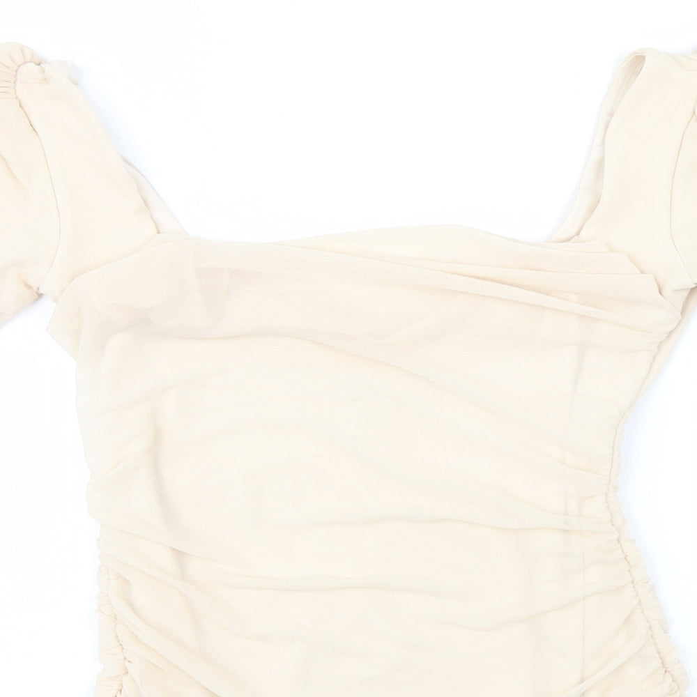 Preworn Womens Ivory   Pencil Dress  Size 10